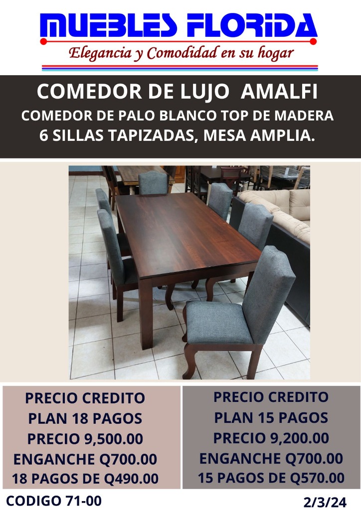 COMEDOR DE PALO BLANCO